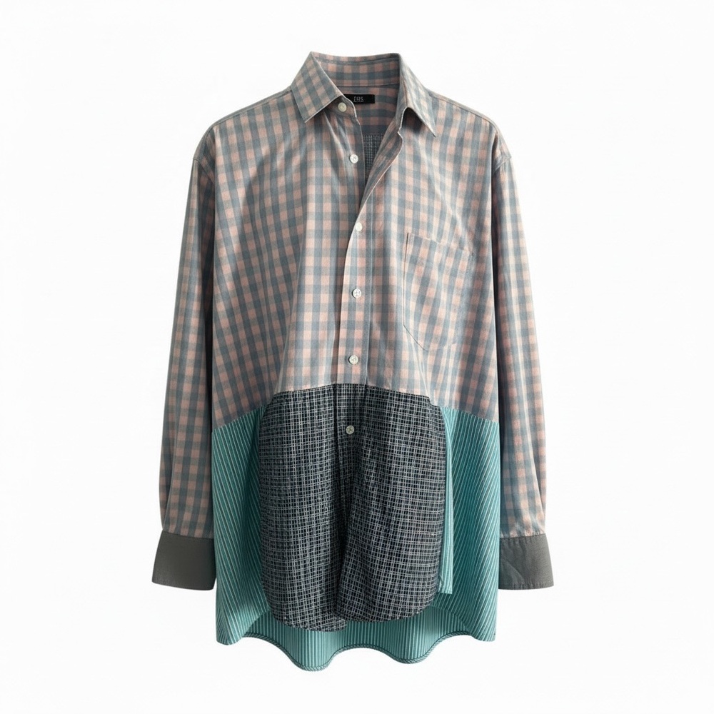 Upcycled Womens Button Down Shirt